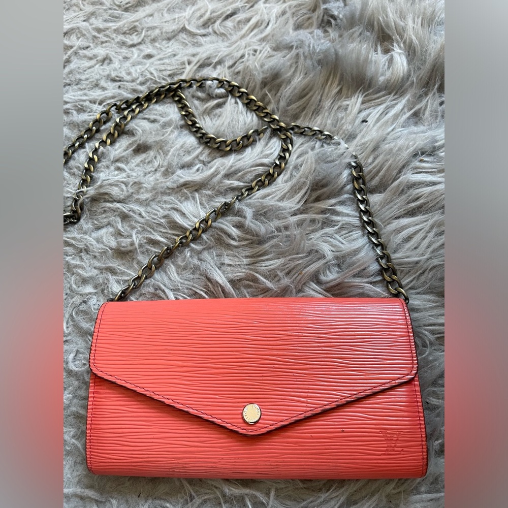 Louis Vuitton Epi Leather Wallet Coral